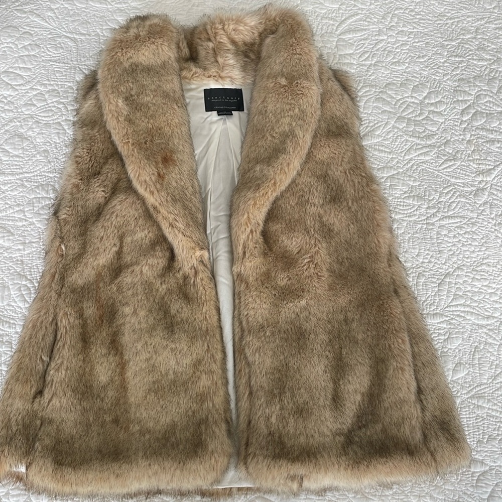 Sanctuary Faux Fur Vest - size Medium